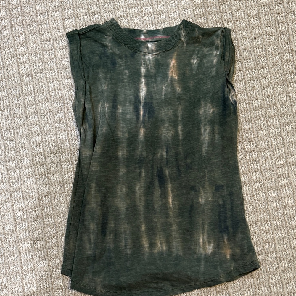 Anthropology Pilcro Dark Tie-Dye Muscle Tee